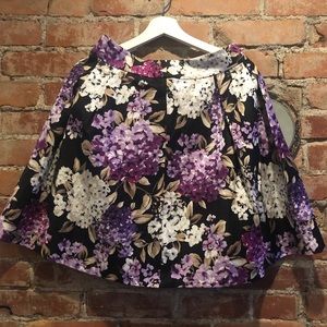 White House Black Market Floral Skirt